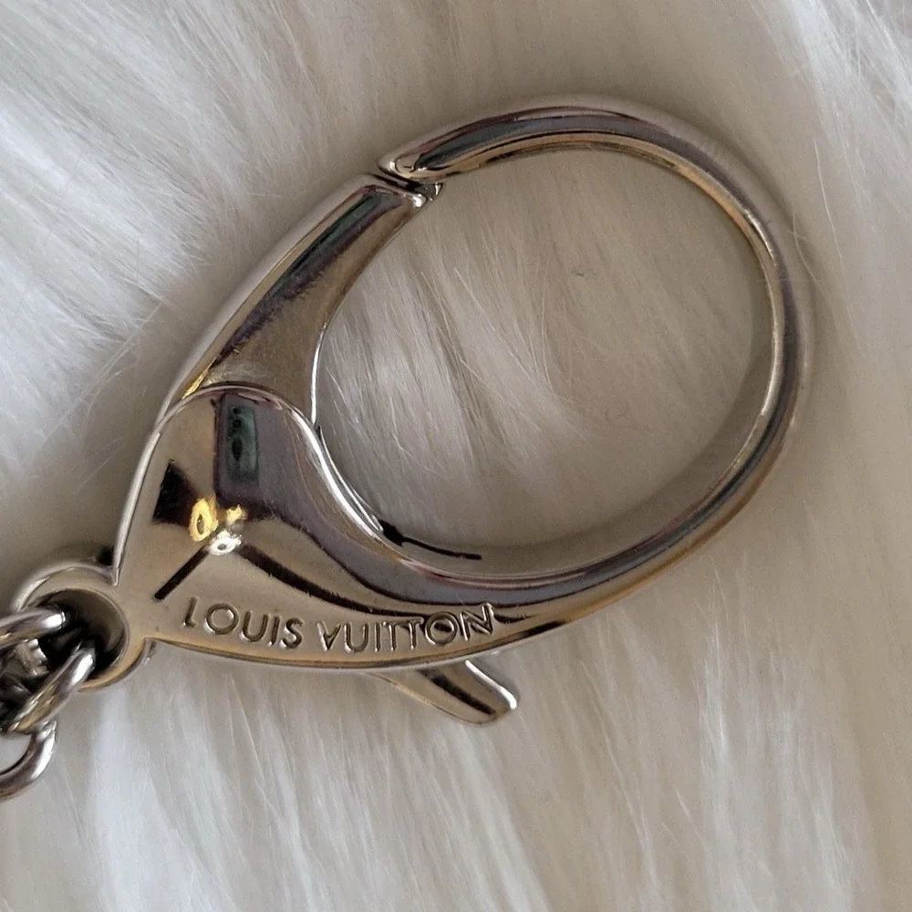 Authentic Louis Vuitton Fleur d'Epi Purple Bag‎ Charm Key Chain W/ Box Dust Bag